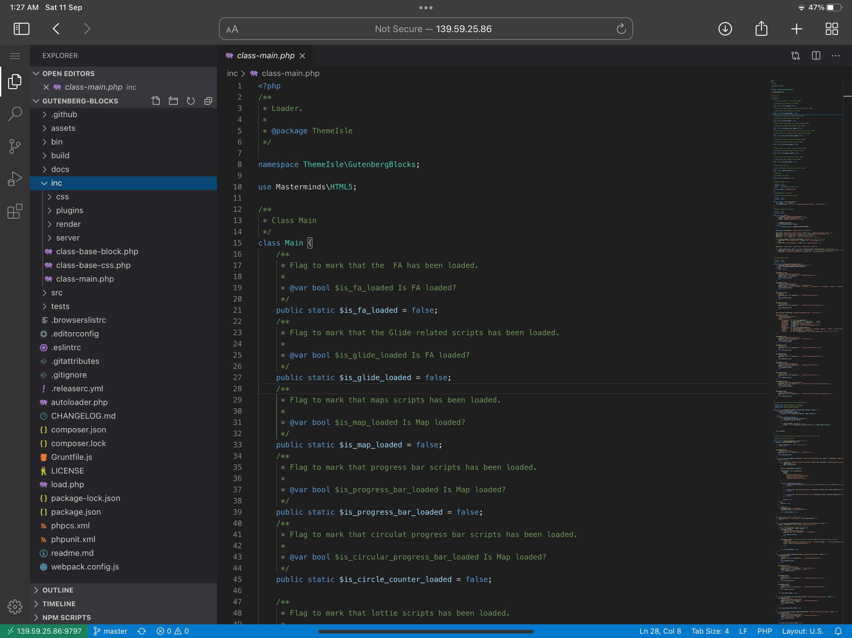 VSCode on iPad Pro