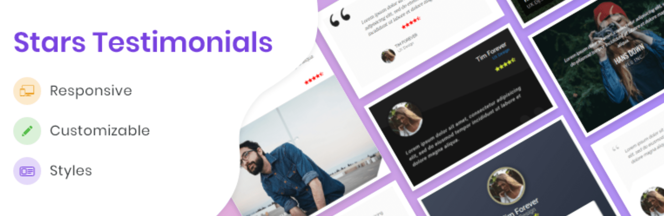 Best WordPress testimonial plugins: Stars Testimonials banner