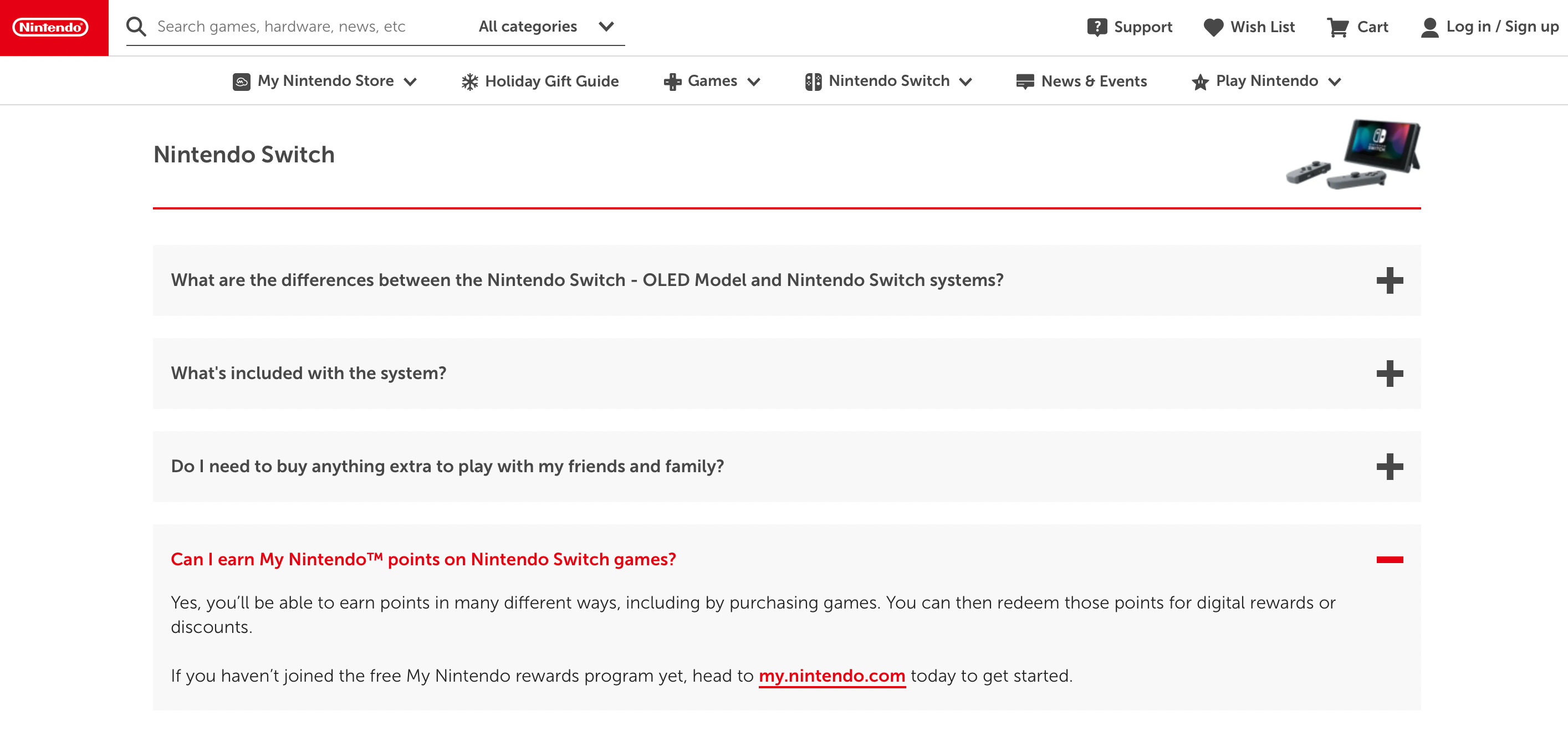 Nintendo FAQs