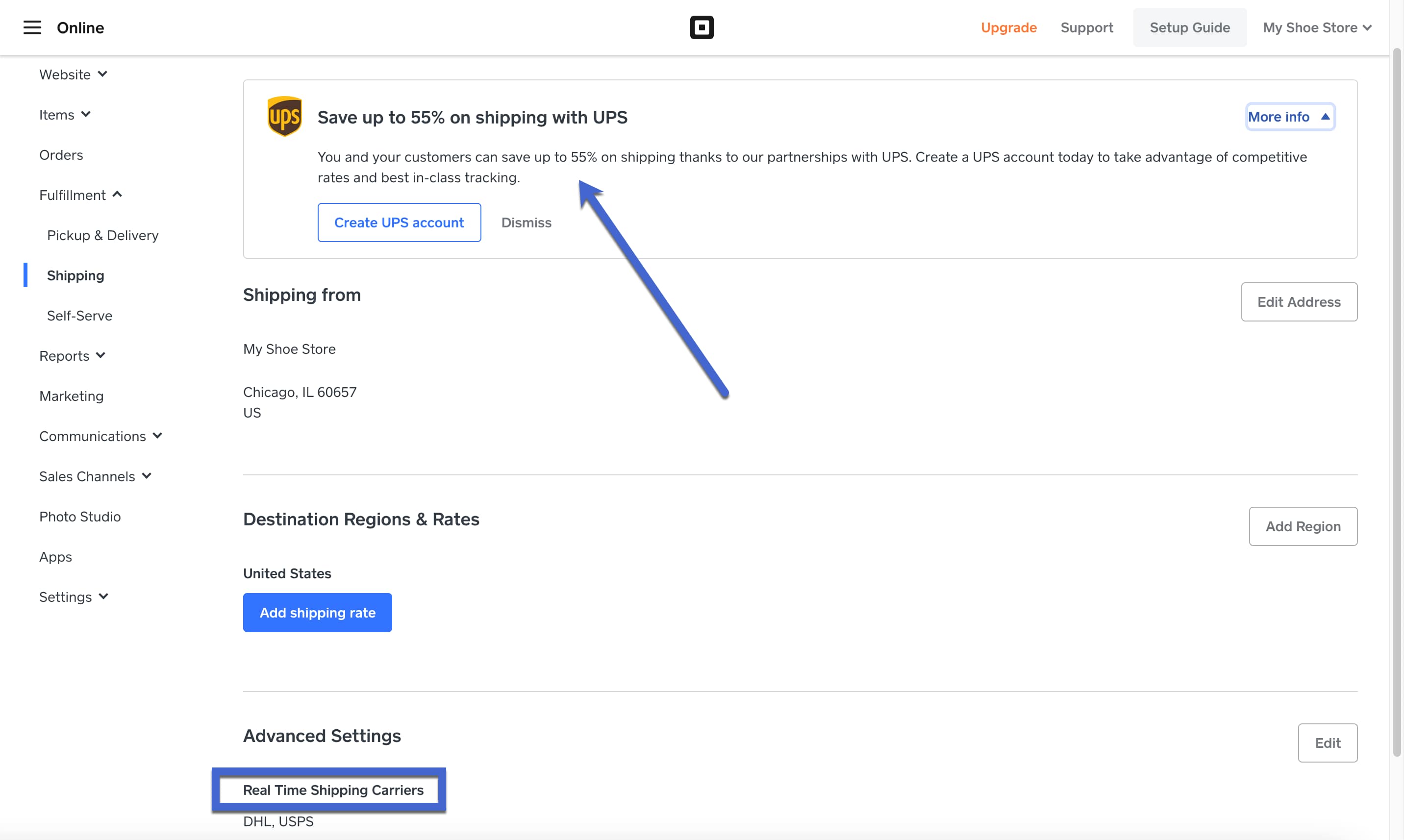 Weebly Pricing for shipping