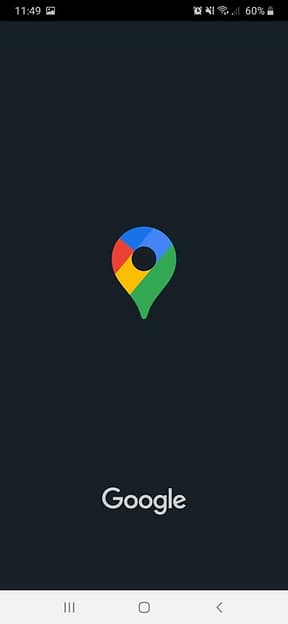 Google Maps splash screen