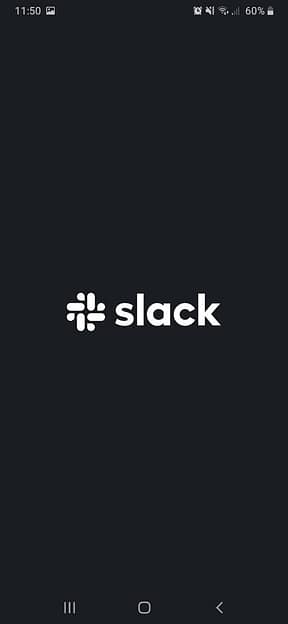 Slack splash screen