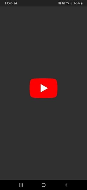 YouTube splash screen