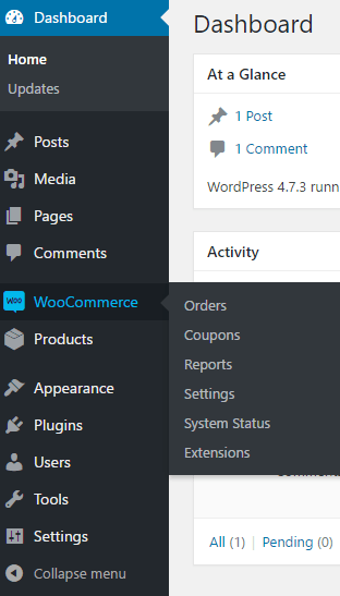 WooCommerce sidebar