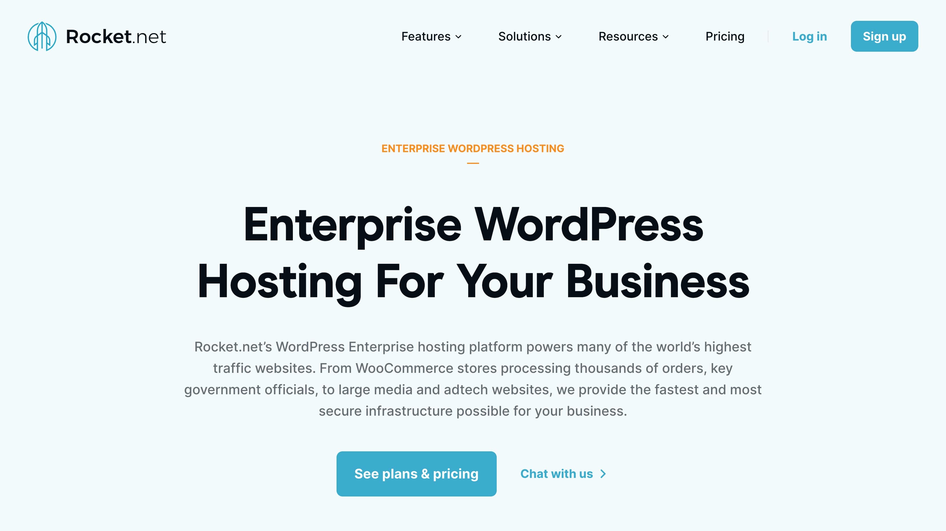 Rocket.net enterprise hosting.