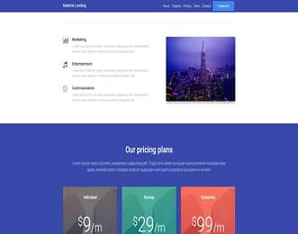 Material Landing view