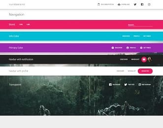 Vue Material Kit view