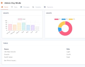Tailwind Toolbox Admin Template Day view