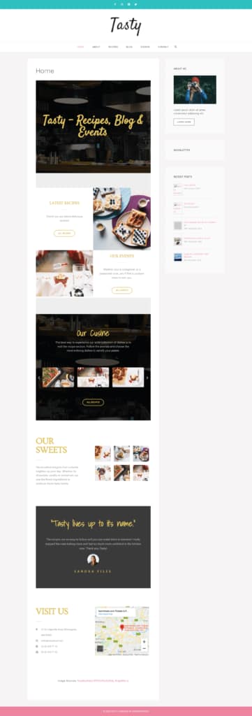 Tasty demo food site