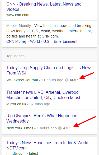 Accelerated Mobile Pages for WordPress: news in Google