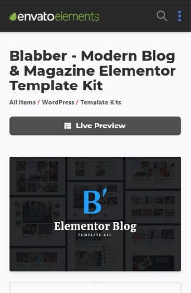 Template Kits on mobile