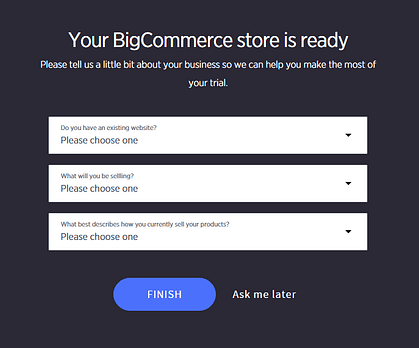 BigCommerce setup