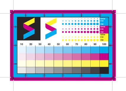 Business card design for testing business card services.