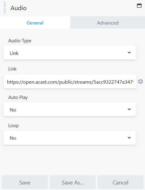 Beaver Builder Audio module settings