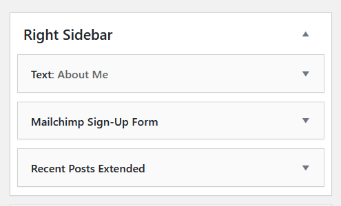 Right Sidebar widgets