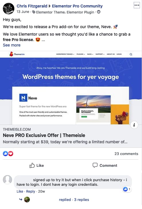 Facebook users let us know that we had a problem with our giveaway: it didn't work.