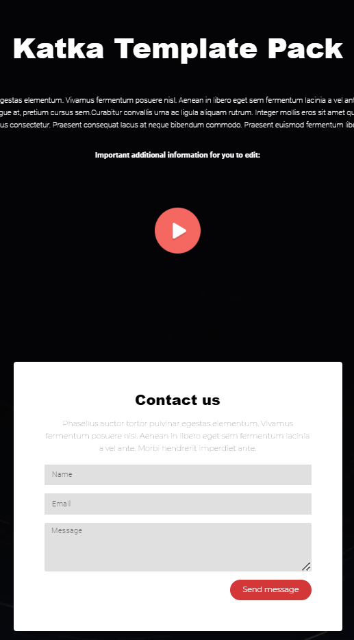 Katka template on mobile