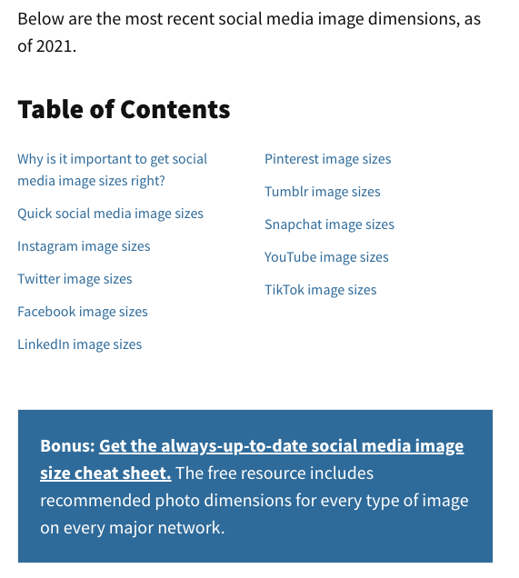 Content upgrades from Hootsuite