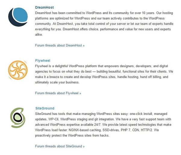 hosting page revamped