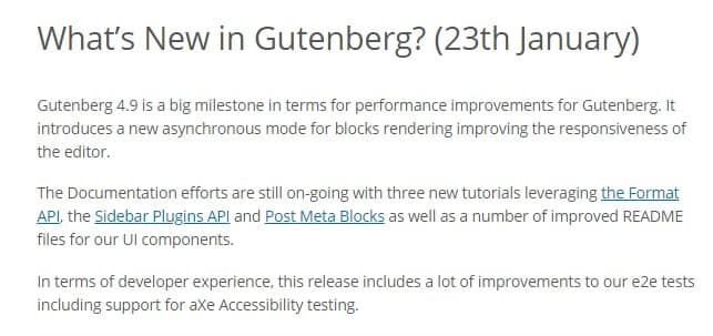 what's new in gutenberg blog post