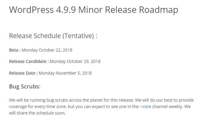WordPress 4.9.9