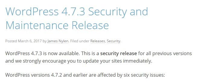 March 2017 WordPress news: new version of WordPress