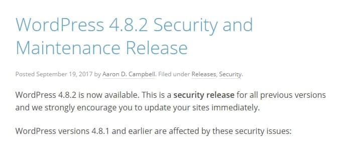 WordPress 4.8.2