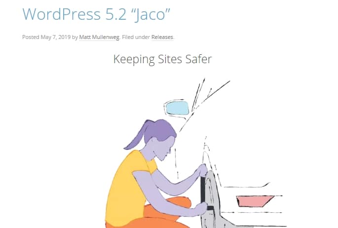 June 2019 WordPress news - WordPress 5.2 Jaco