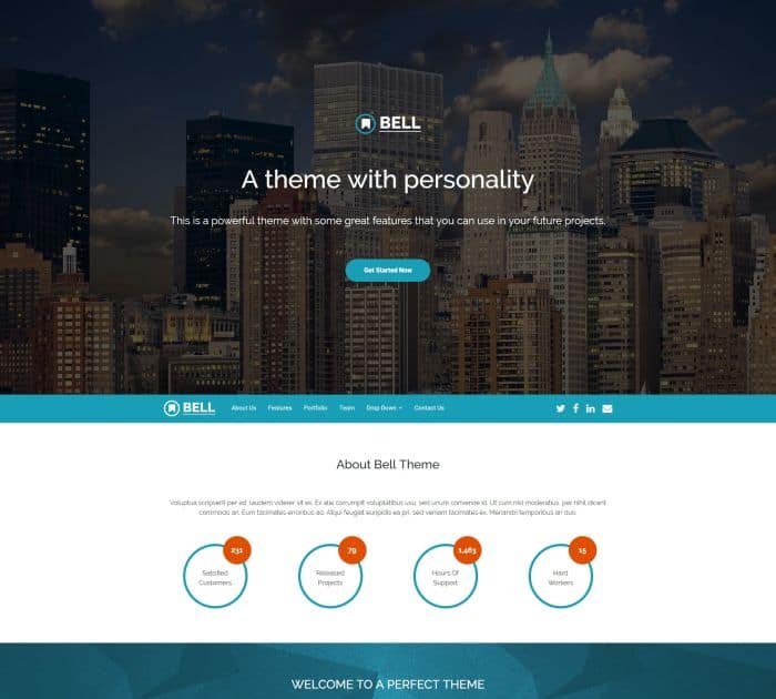 Best Bootstrap 4 templates: Bell