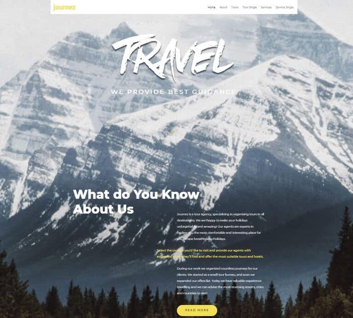 Hottrip is among the best Elementor templates for travel websites
