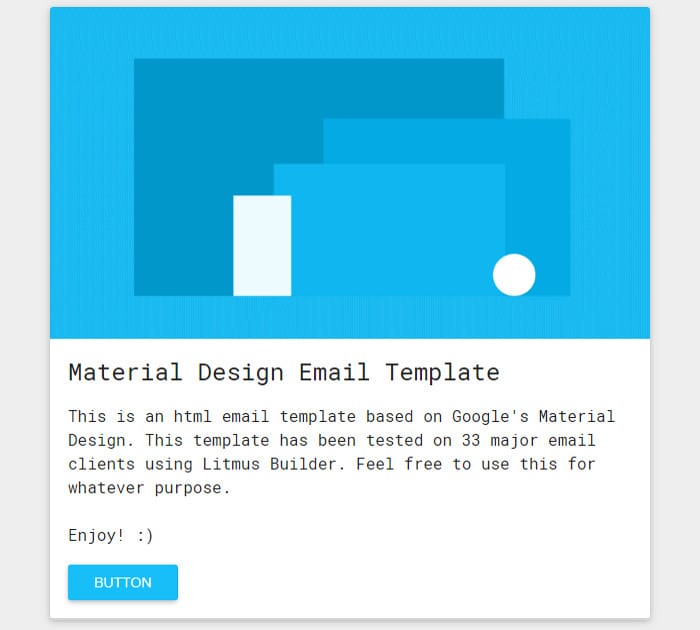 Free Material Design Email Template