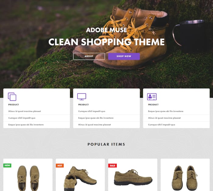 Best Adobe Muse Templates: Amiro Store