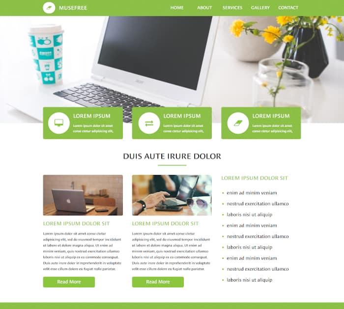 Best Adobe Muse Templates: Musegreen