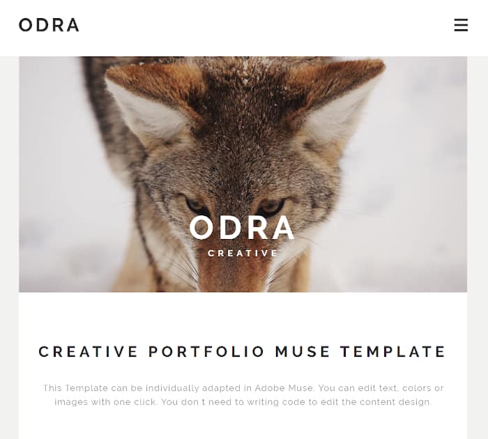 Best Adobe Muse Templates: ODRA