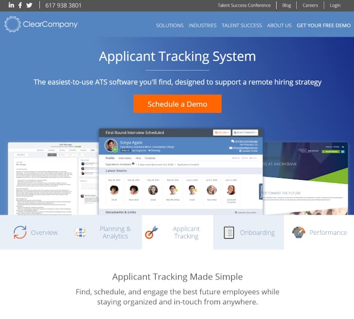 Best applicant tracking software: ClearCompany