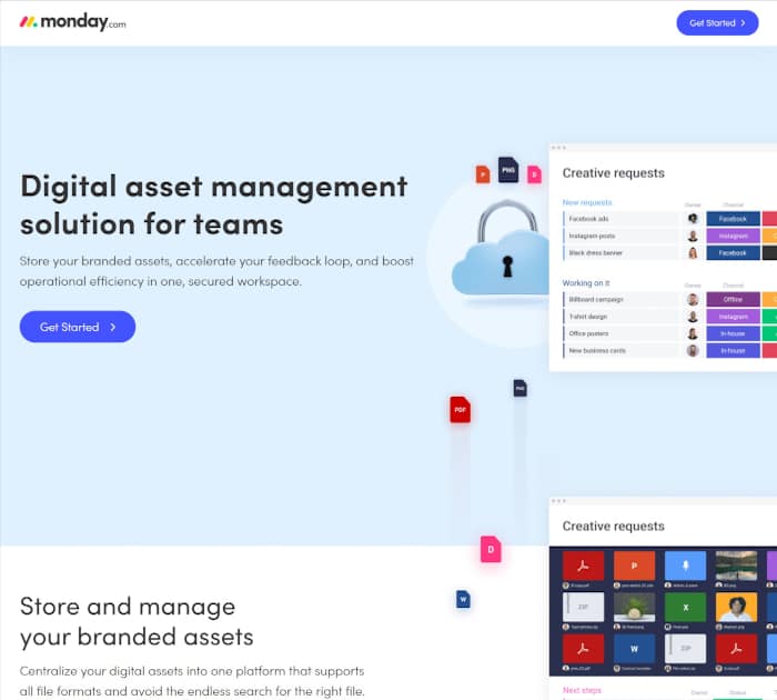 Best digital asset management software: monday.com