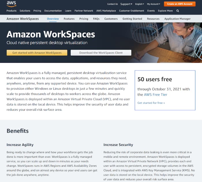 Best virtual desktop software: Amazon Workspaces