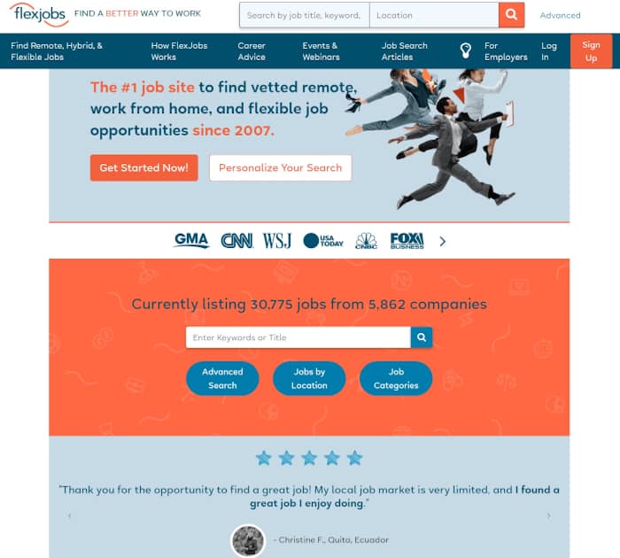 Best remote job boards: FlexJobs
