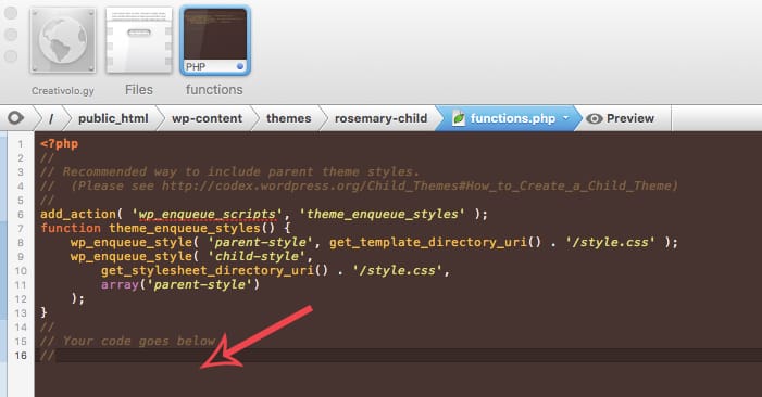 how to fix a syntax error in WordPress