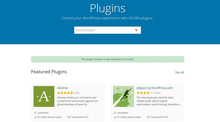 New WordPress Plugin Directory