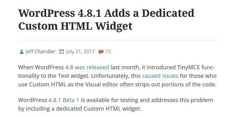 July 2017 WordPress News: WordPress 4.8.1