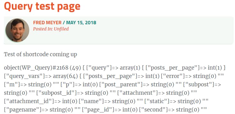 shortcode query test