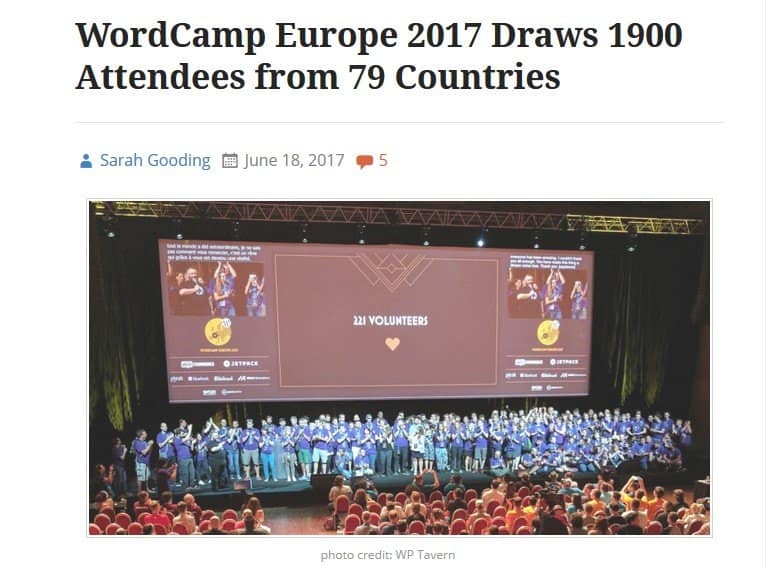 June 2017 WordPress News: WordCamp Europe 2017