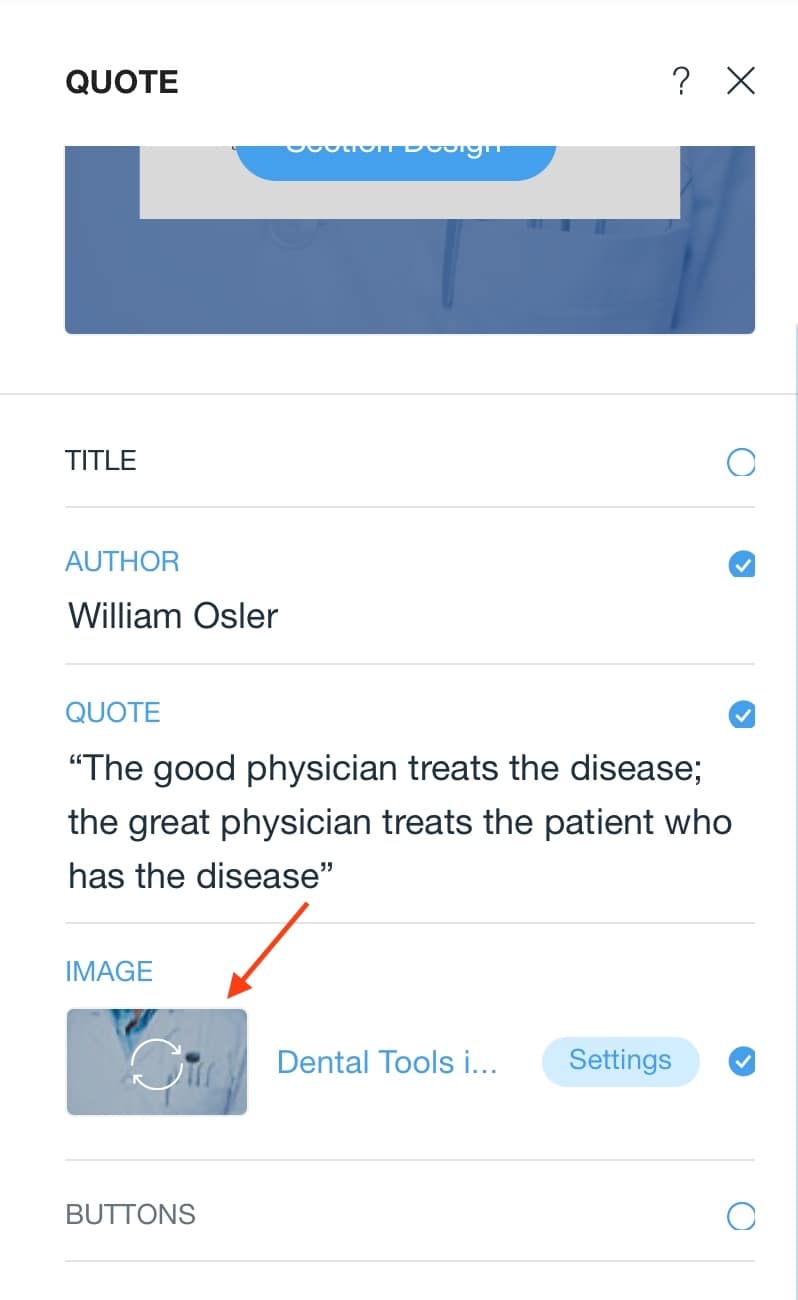 Replacing an image in Wix