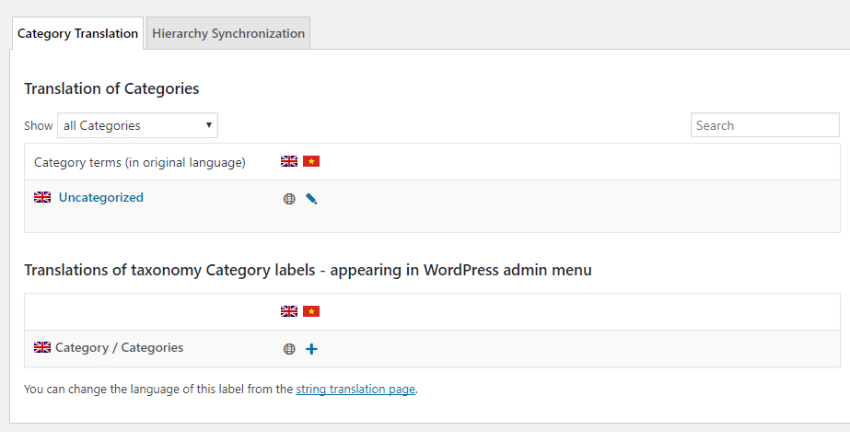 translate wordpress taxonomies