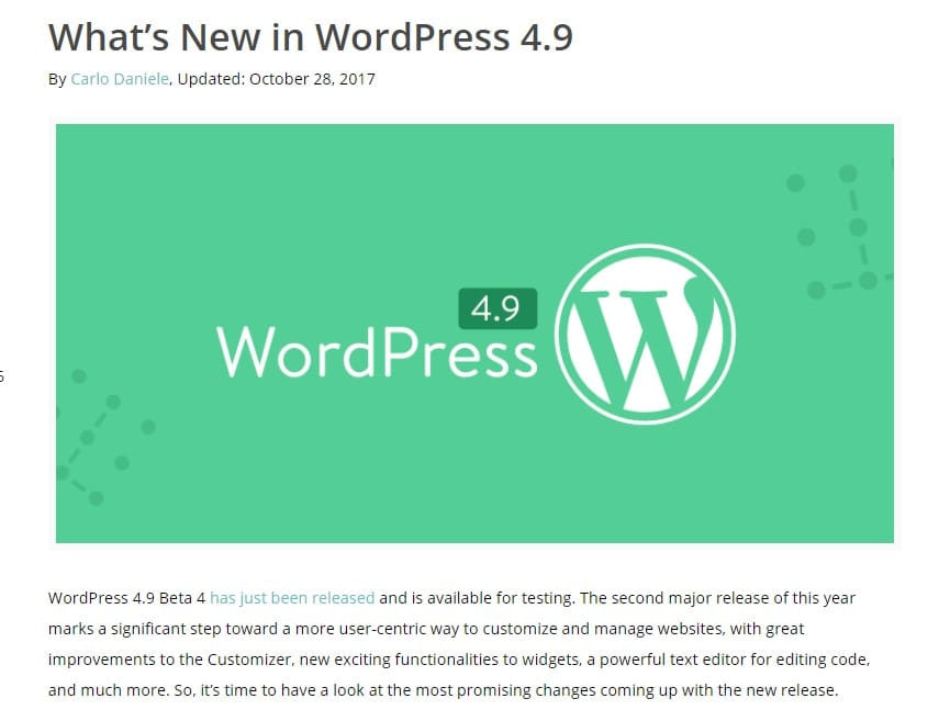 WordPress 4.9