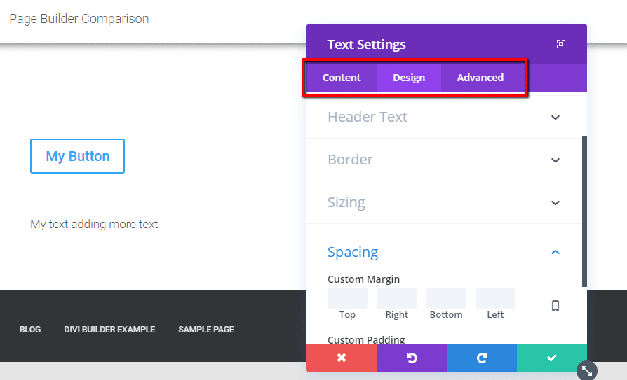 divi builder advanced styling