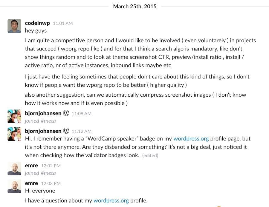 #meta channel on Slack