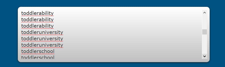 The results from the MergeWords list experiment are not strong