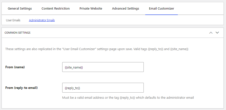 Admin emails for the membership site on WordPress.